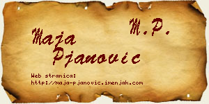 Maja Pjanović vizit kartica